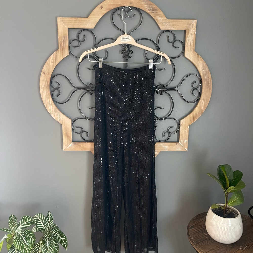 Express Black Sequin Pants
